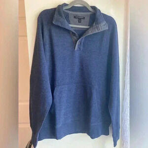 Banana Republic Men’s Cotton Sweater Shirt Long Sleeve Blue Button V Neck